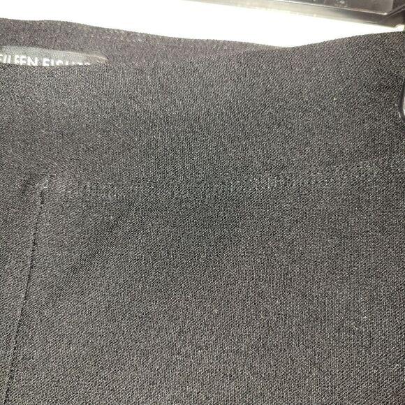 EILEEN Fisher Black Ponte Pull On Pants Leggings Vicose Nylon Spandex Stretch M - Picture 4 of 5